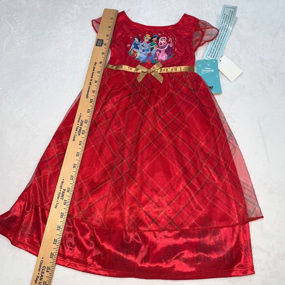 Disney Princess plaid red dress tulle age‎ 2 new  Cinderella Jasmine Snow White - Picture 8 of 12